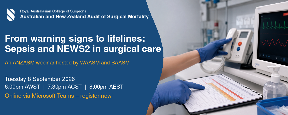 Banner advertising for ANZASM webinar hosted by WA and SA on 8 September 2026