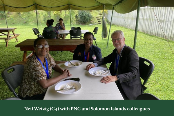 Neil Wetzig (G4) with PNG and Solomon Islands colleagues at the ECO Care in the Asia Pacific Conference