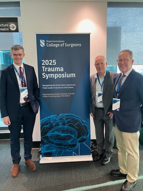 Dr Matthew Hope with Professor Mark Fitzgerald and David Watson from RACS