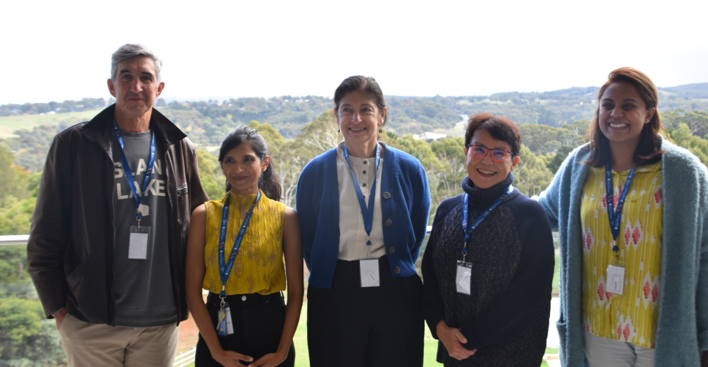 L-R Phillip Morreau, Gayatri Asokan, Sally Langley, Deborah Bailey, Priya Nandoskar
