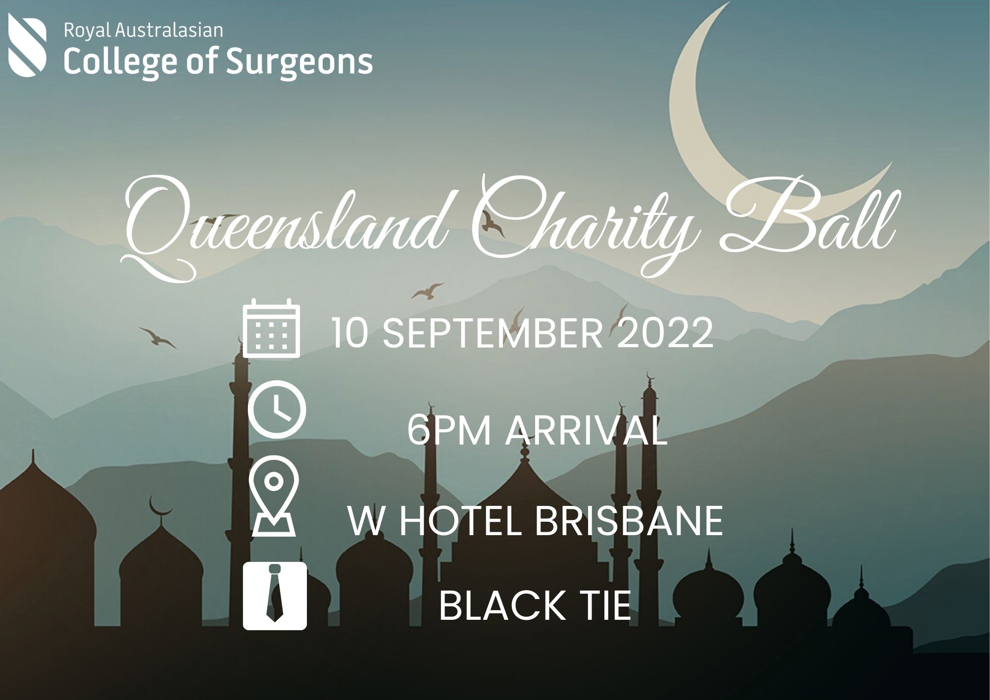 Invitation tile for the Queensland Charity Ball