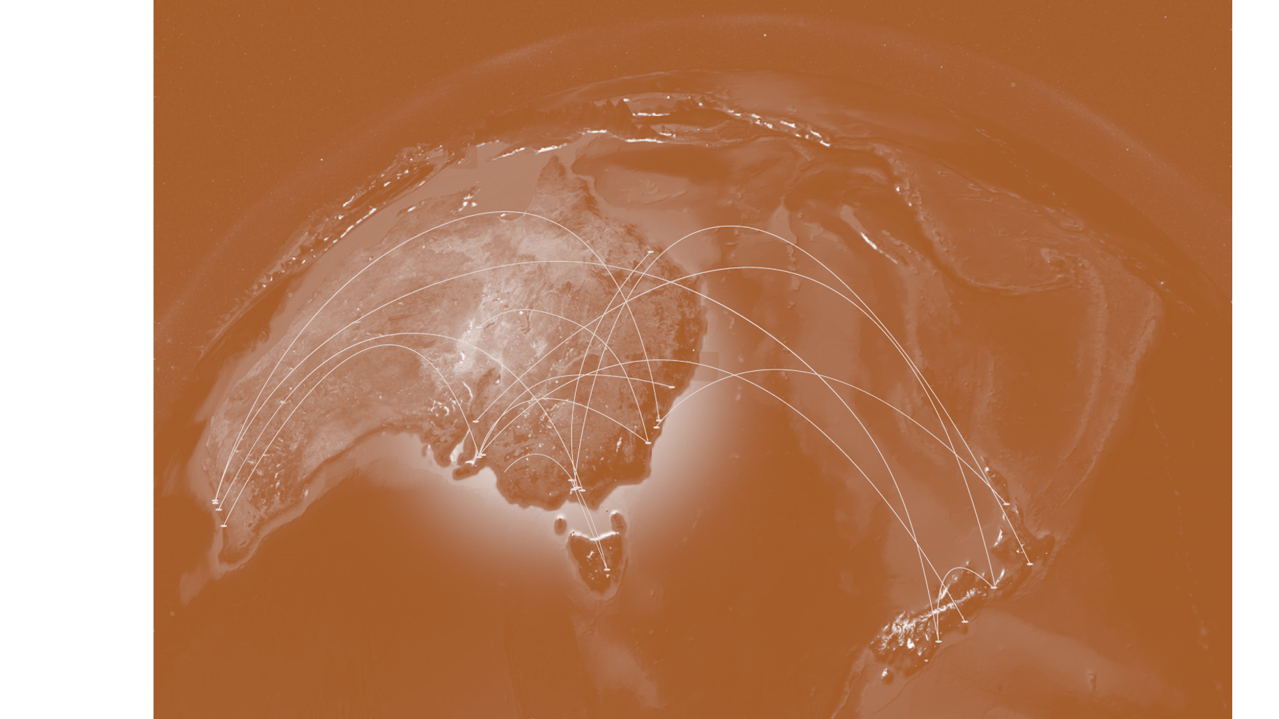 australia new zealand world map