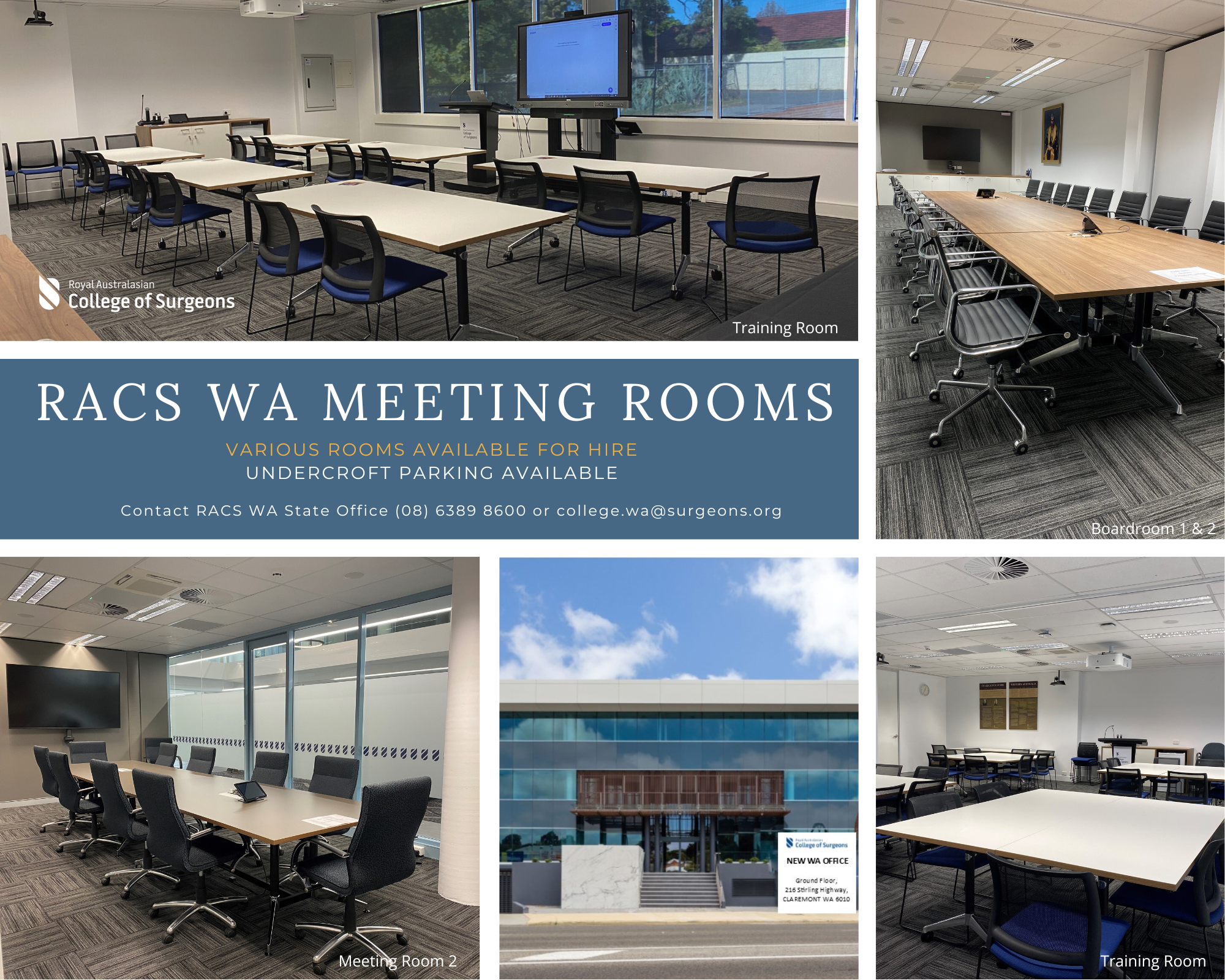 RACS WA Meeting Room Flyer