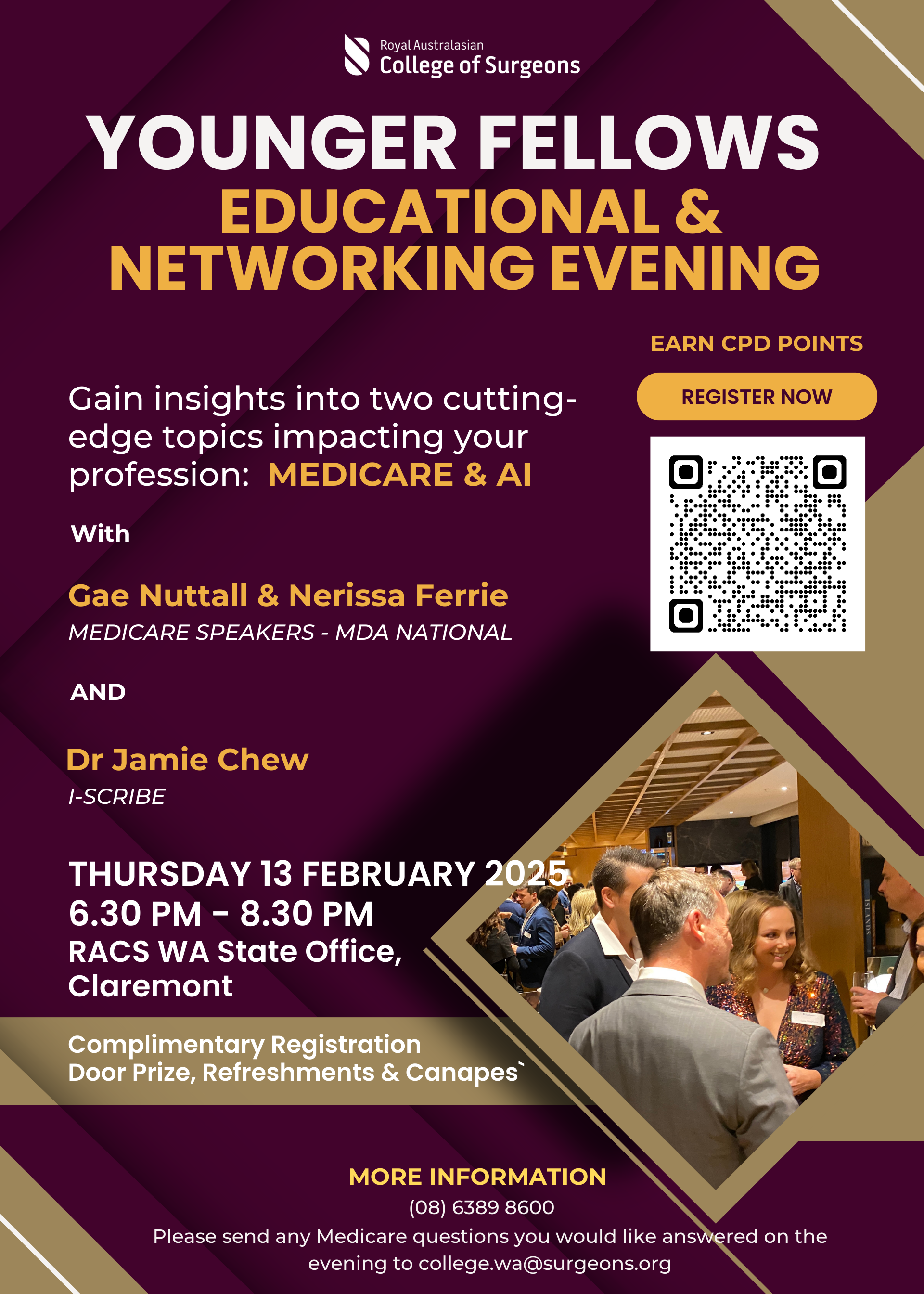 RACS WA Younger Fellows Educational Evening 2025 Flyer