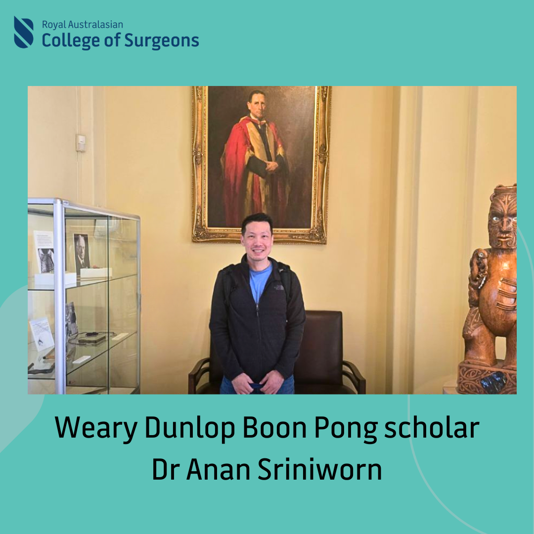 Weary Dunlop Boon Pong scholar Dr Anan Sriniworn